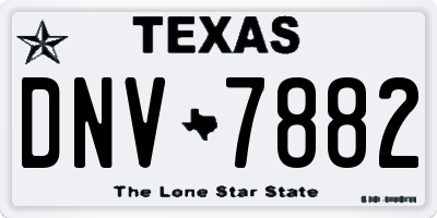 TX license plate DNV7882