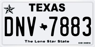 TX license plate DNV7883