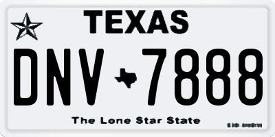 TX license plate DNV7888