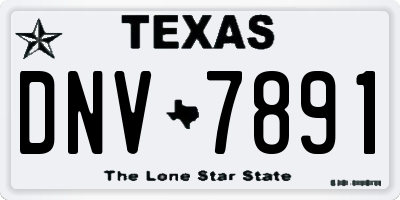 TX license plate DNV7891