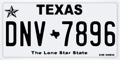 TX license plate DNV7896