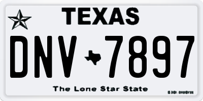 TX license plate DNV7897