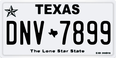 TX license plate DNV7899