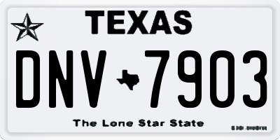 TX license plate DNV7903