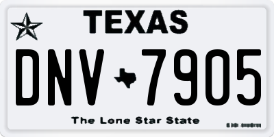 TX license plate DNV7905