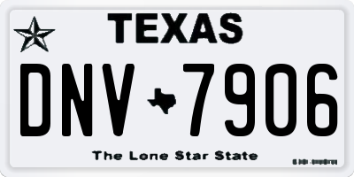 TX license plate DNV7906