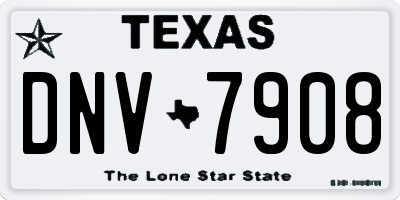 TX license plate DNV7908