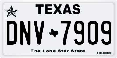 TX license plate DNV7909