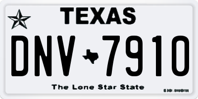 TX license plate DNV7910