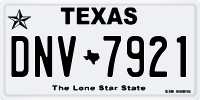 TX license plate DNV7921