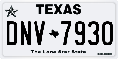 TX license plate DNV7930