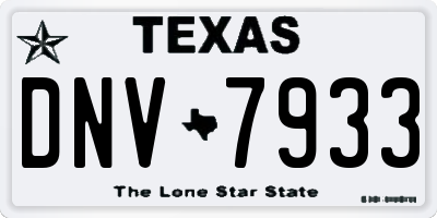 TX license plate DNV7933