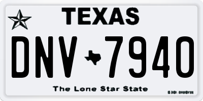 TX license plate DNV7940