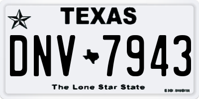 TX license plate DNV7943