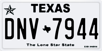 TX license plate DNV7944