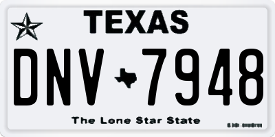 TX license plate DNV7948
