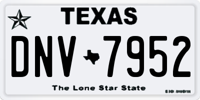 TX license plate DNV7952