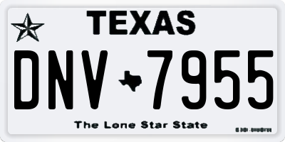 TX license plate DNV7955