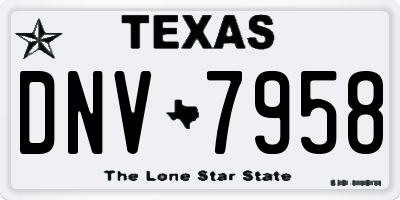 TX license plate DNV7958
