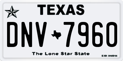 TX license plate DNV7960
