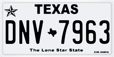 TX license plate DNV7963