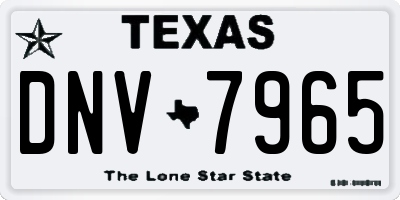 TX license plate DNV7965