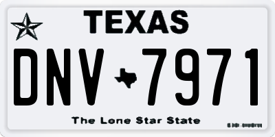 TX license plate DNV7971