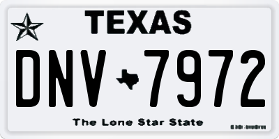 TX license plate DNV7972