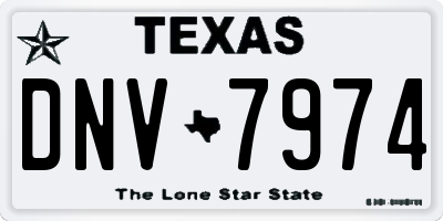 TX license plate DNV7974