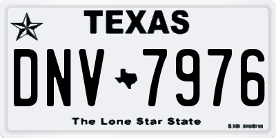 TX license plate DNV7976