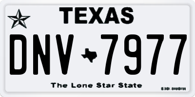 TX license plate DNV7977