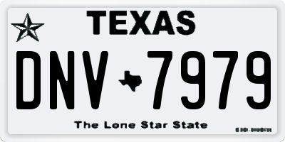 TX license plate DNV7979