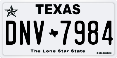 TX license plate DNV7984