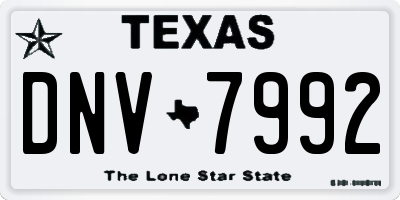 TX license plate DNV7992
