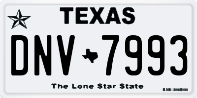 TX license plate DNV7993
