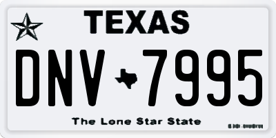 TX license plate DNV7995