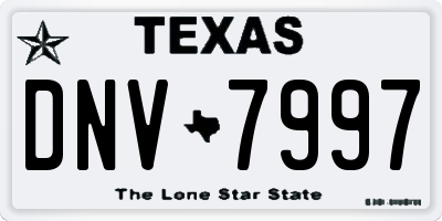 TX license plate DNV7997