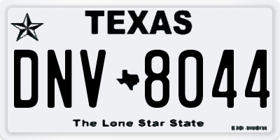 TX license plate DNV8044