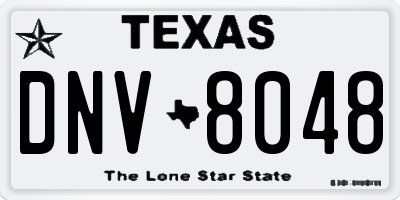 TX license plate DNV8048