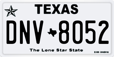TX license plate DNV8052
