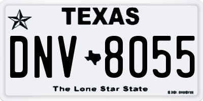 TX license plate DNV8055