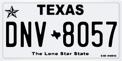 TX license plate DNV8057