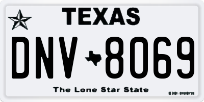 TX license plate DNV8069