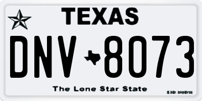 TX license plate DNV8073