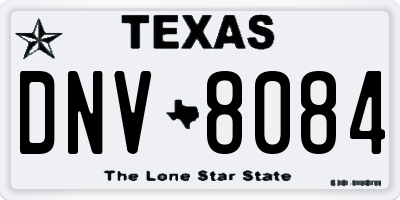 TX license plate DNV8084