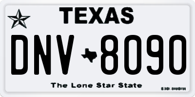 TX license plate DNV8090