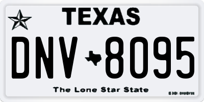 TX license plate DNV8095