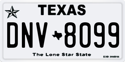 TX license plate DNV8099