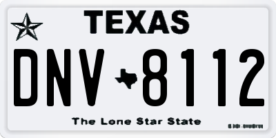 TX license plate DNV8112