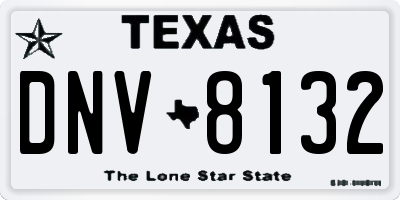 TX license plate DNV8132